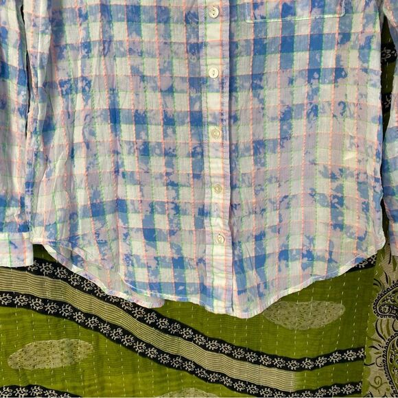 Pilcro x Anthropologie The Cate Tie-Dye Button Down Top Size Medium - Picture 7 of 16